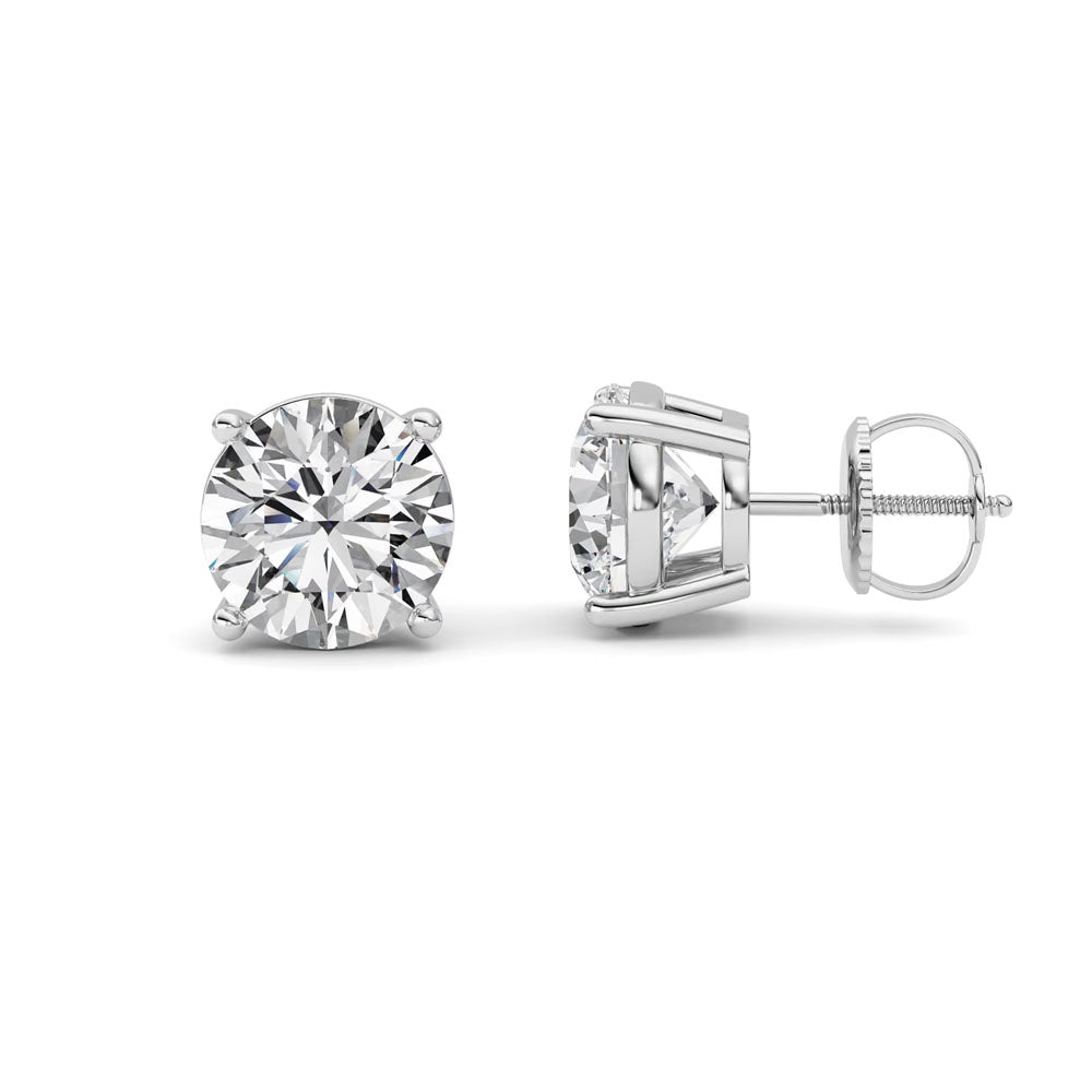 Round Diamond Stud Earrings (1 CTW)