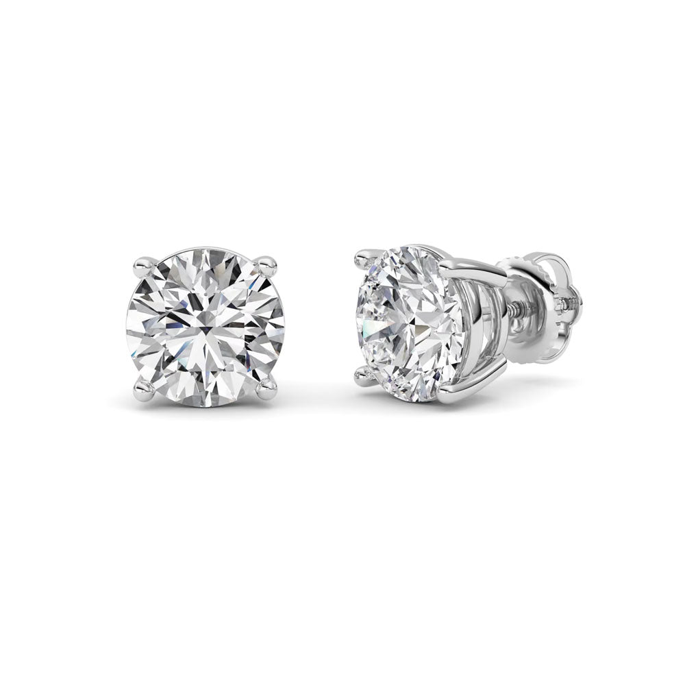 Round Diamond Stud Earrings (1 CTW)