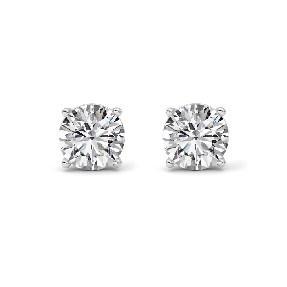 Round Diamond Stud Earrings (4 CTW)