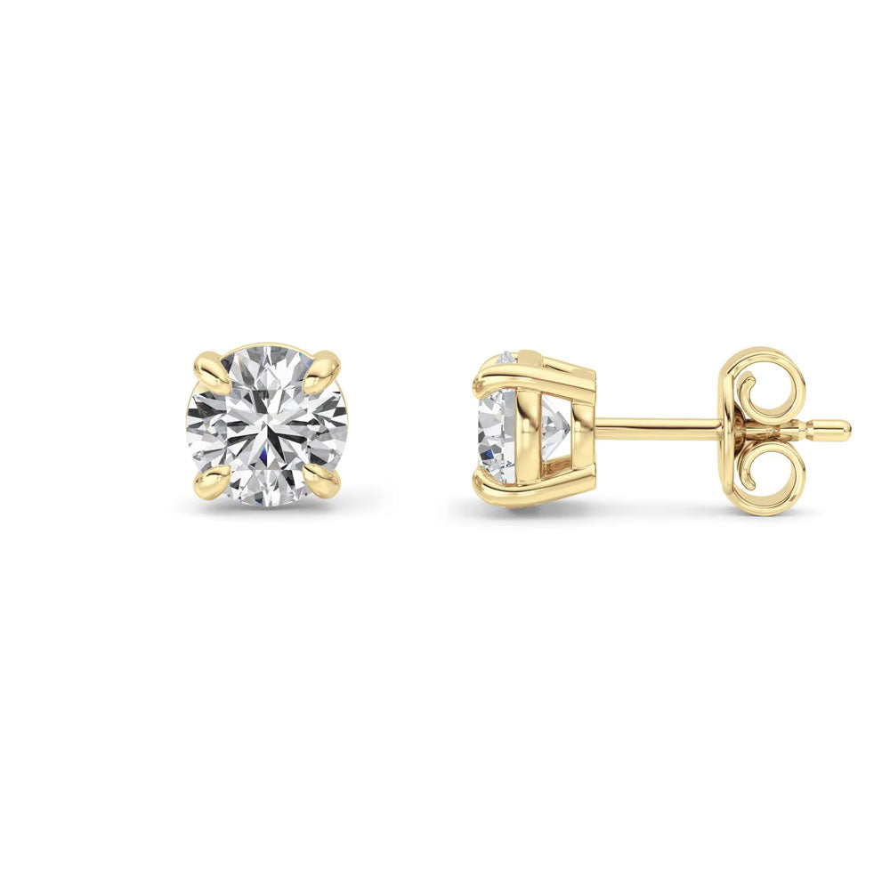 Round Diamond Stud Earrings (4 CTW)