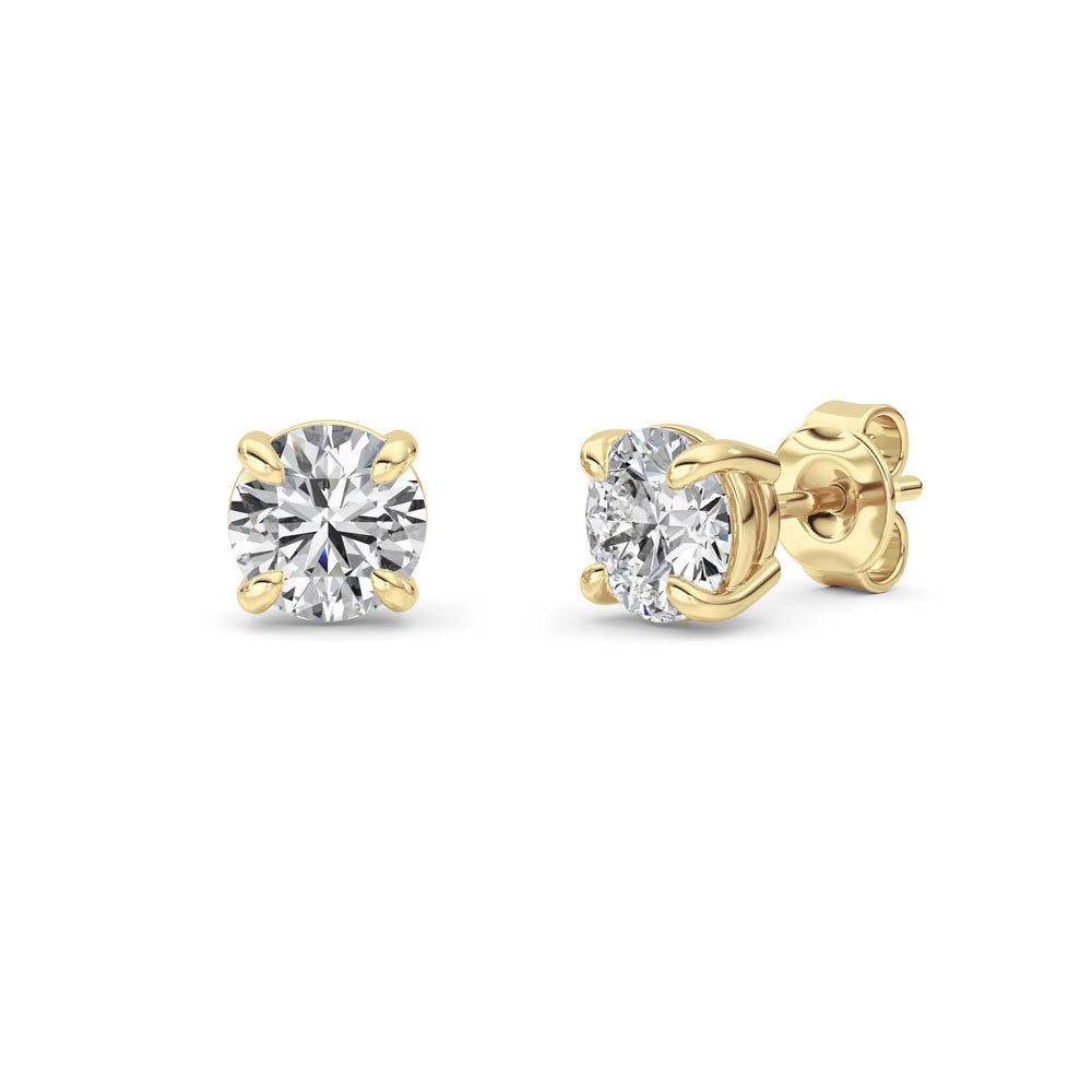 Round Diamond Stud Earrings (4 CTW)