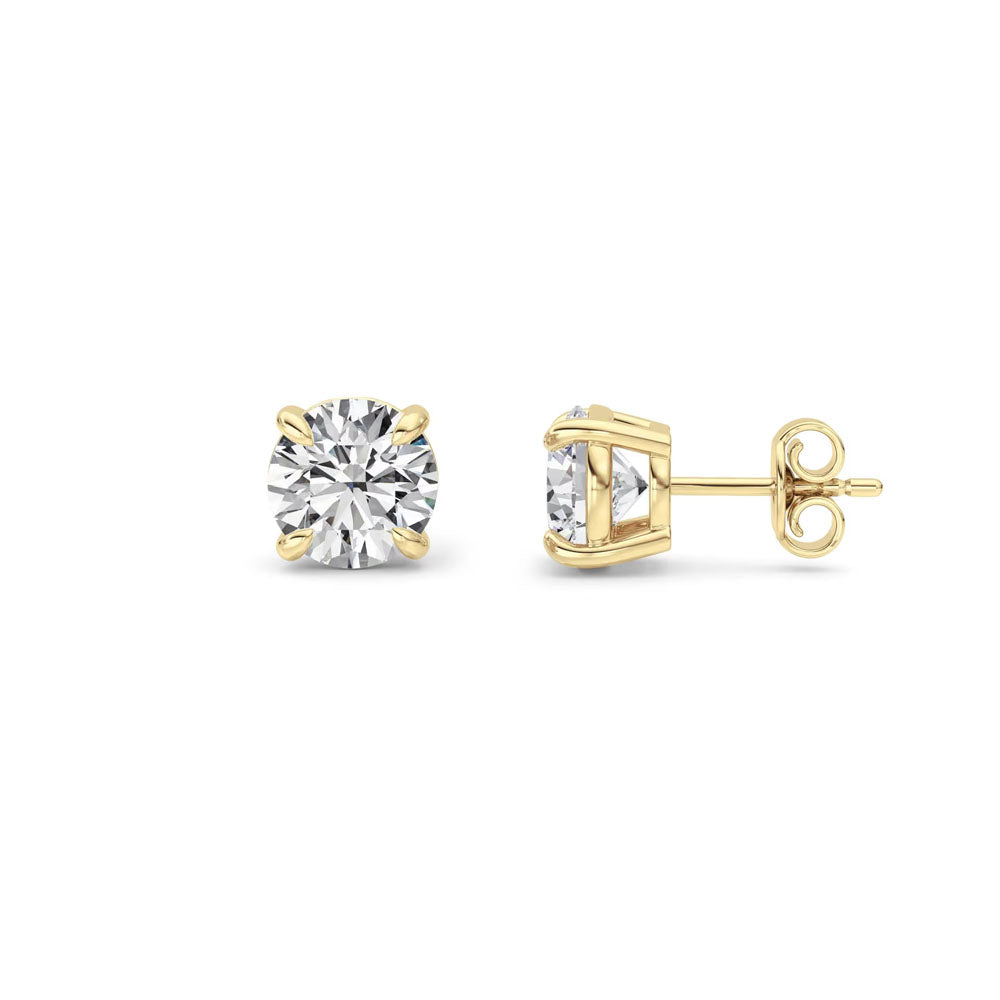 Round Diamond Stud Earrings (1 CTW)