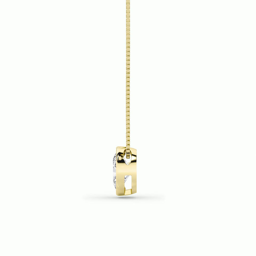 Bezel Set Heart Diamond Necklace (1 CTW)