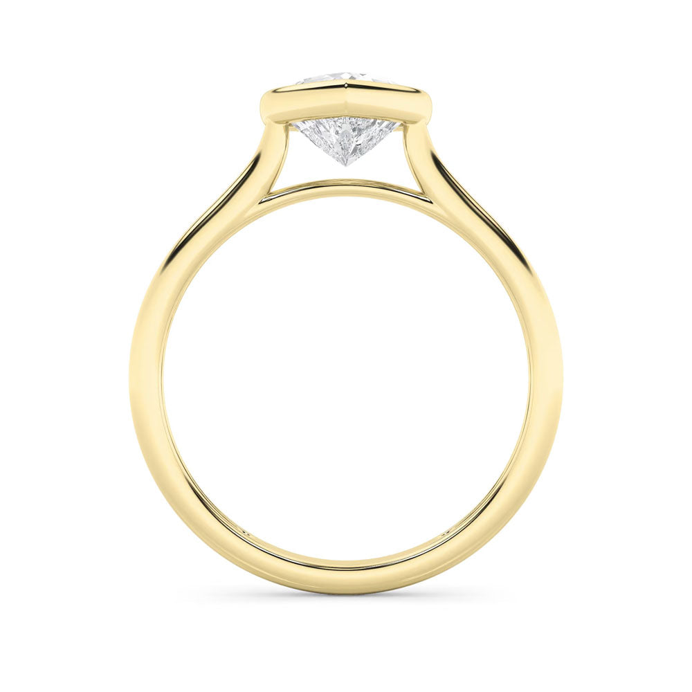 Bezel Set Heart Diamond Ring (1 CTW)
