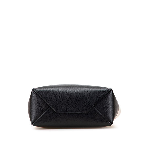 Small Bicolor Leather Vertical Cabas