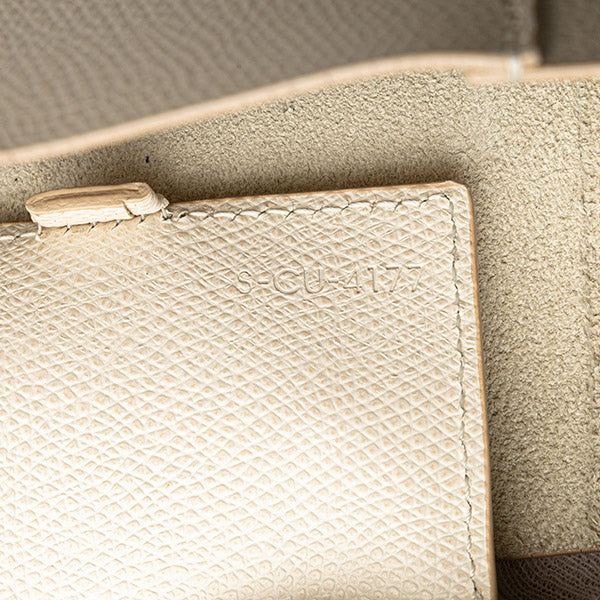 Small Bicolor Leather Vertical Cabas