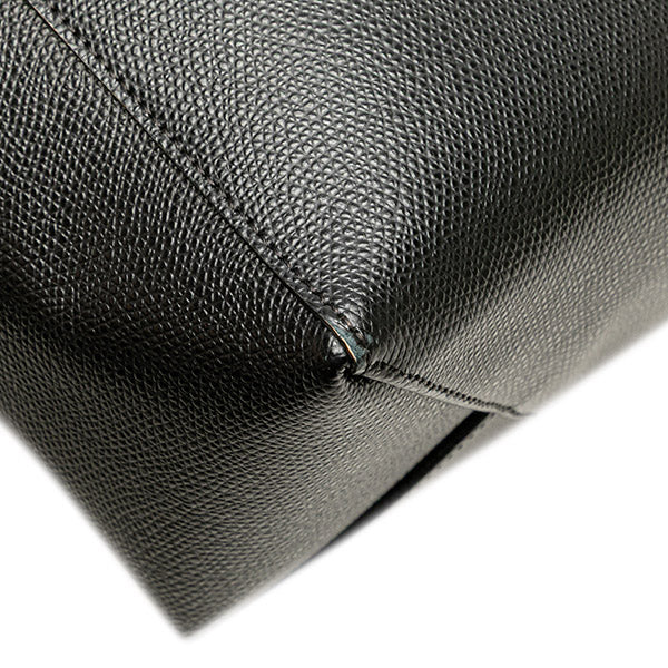 Small Bicolor Leather Vertical Cabas