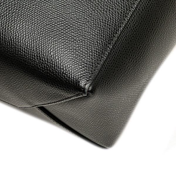 Small Bicolor Leather Vertical Cabas