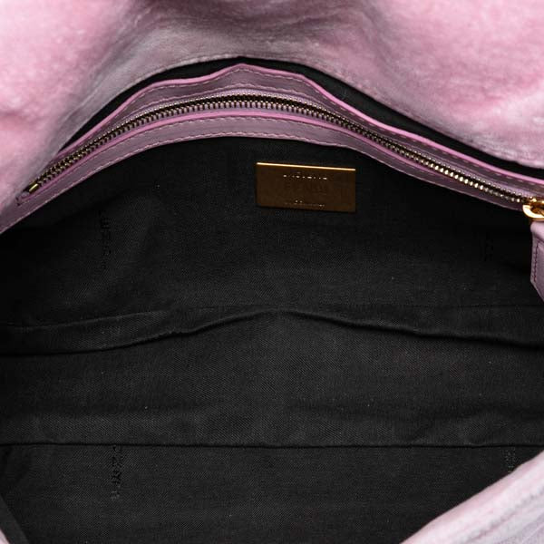 Zucca Embossed FF Velvet Baguette