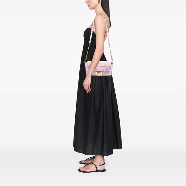 Zucca Embossed FF Velvet Baguette