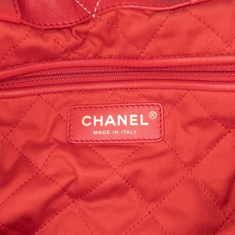 Large Quilted Shiny Calfskin 22 Backpack