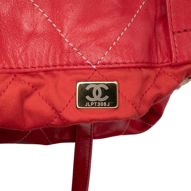 Large Quilted Shiny Calfskin 22 Backpack