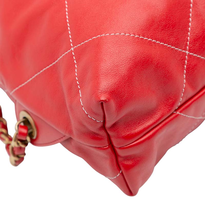 Large Quilted Shiny Calfskin 22 Backpack