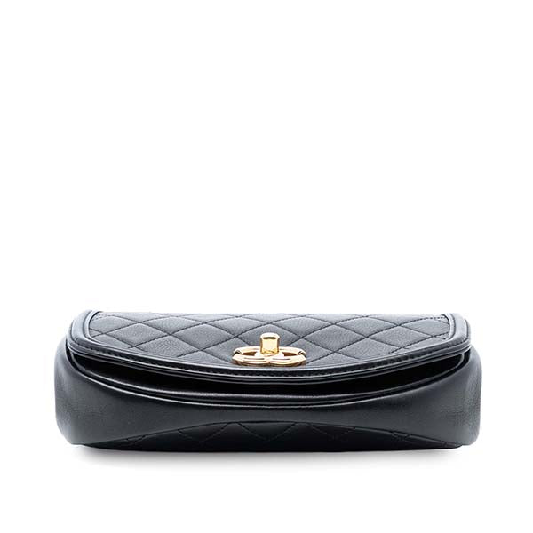 Small Quilted Calfskin Underline Flap