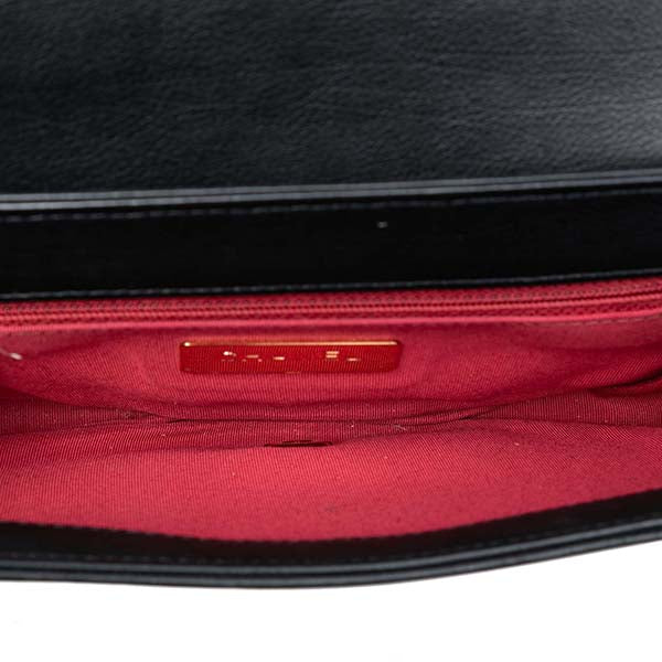 Small Quilted Calfskin Underline Flap