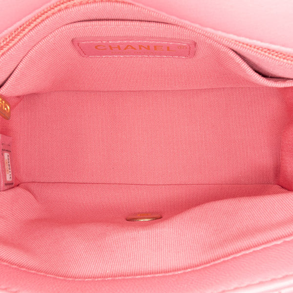 Resin Pearl Samba Mini Quilted Lambskin Square Flap Bag