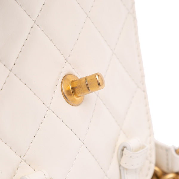 Mini Aged Calfskin City School Flap