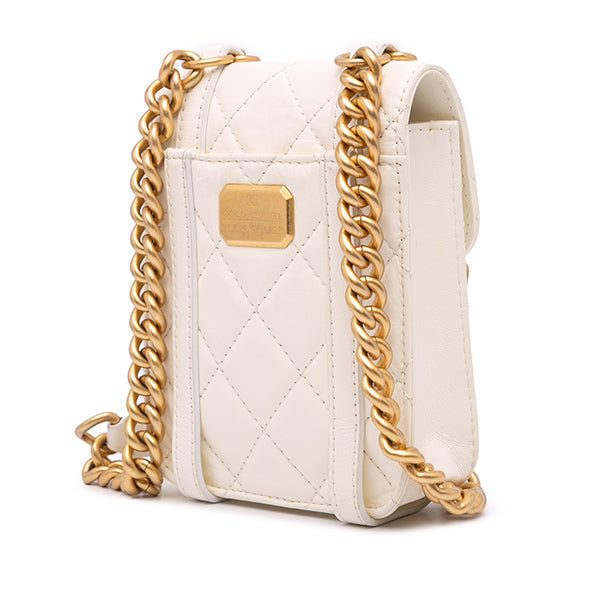 Mini Aged Calfskin City School Flap