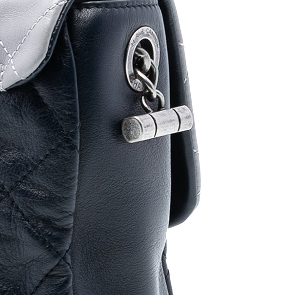 Large Tricolor Quilted Lambskin Country Chic Flap