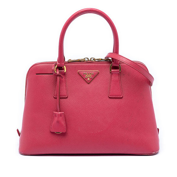 Medium Saffiano Lux Promenade Satchel