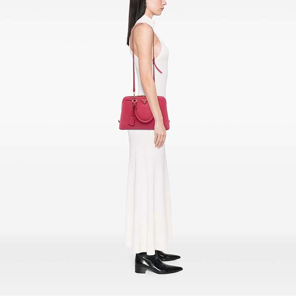 Medium Saffiano Lux Promenade Satchel