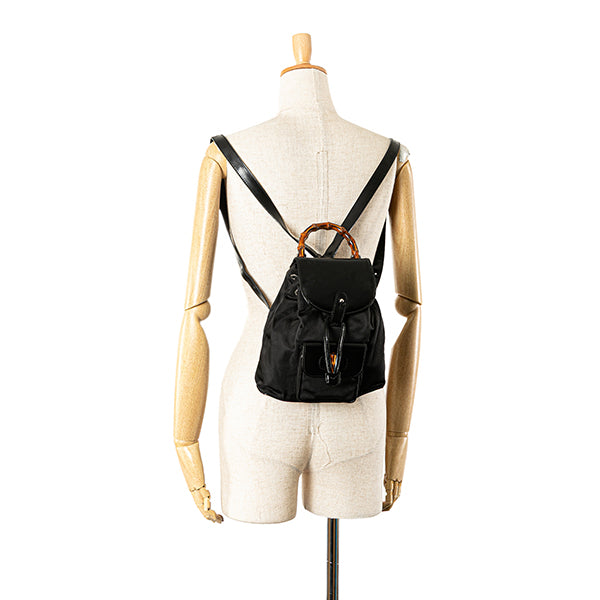 Mini Bamboo Nylon Backpack