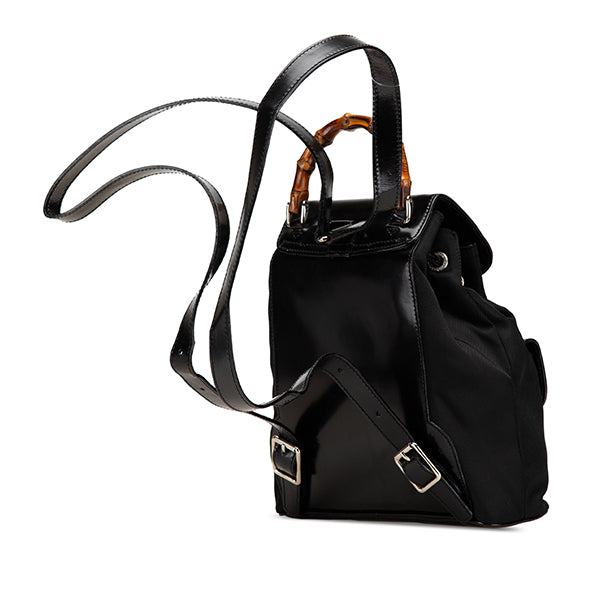 Mini Bamboo Nylon Backpack