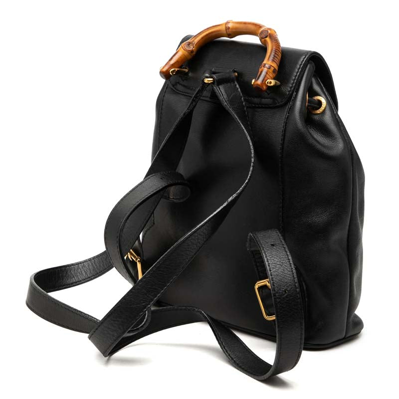 Calfskin Bamboo Drawstring Backpack