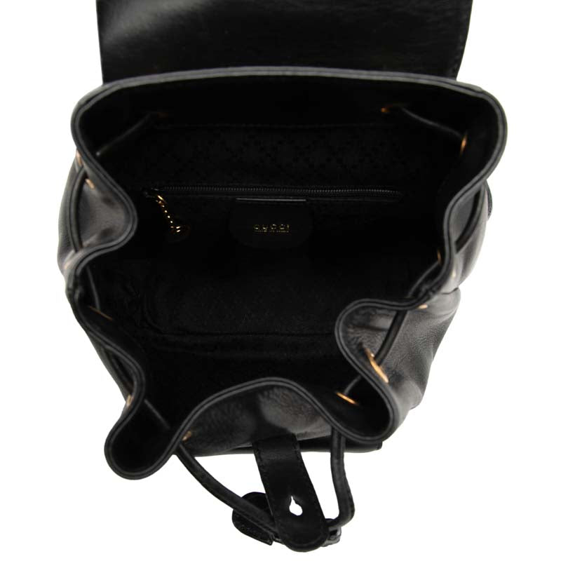 Calfskin Bamboo Drawstring Backpack