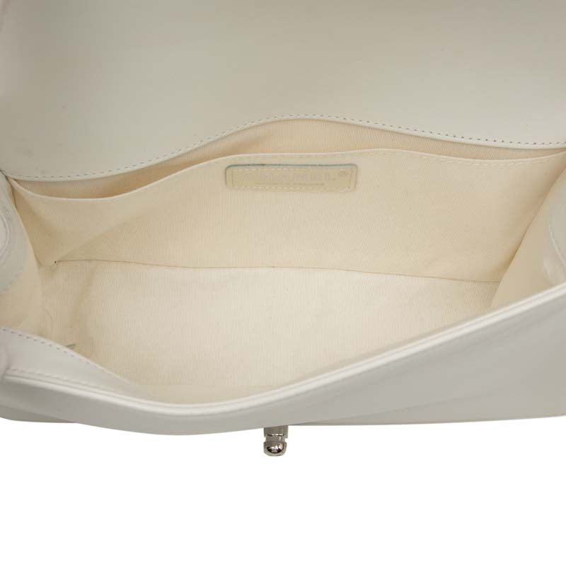 Old Medium Chevron Lambskin and Iridescent PVC Boy Flap