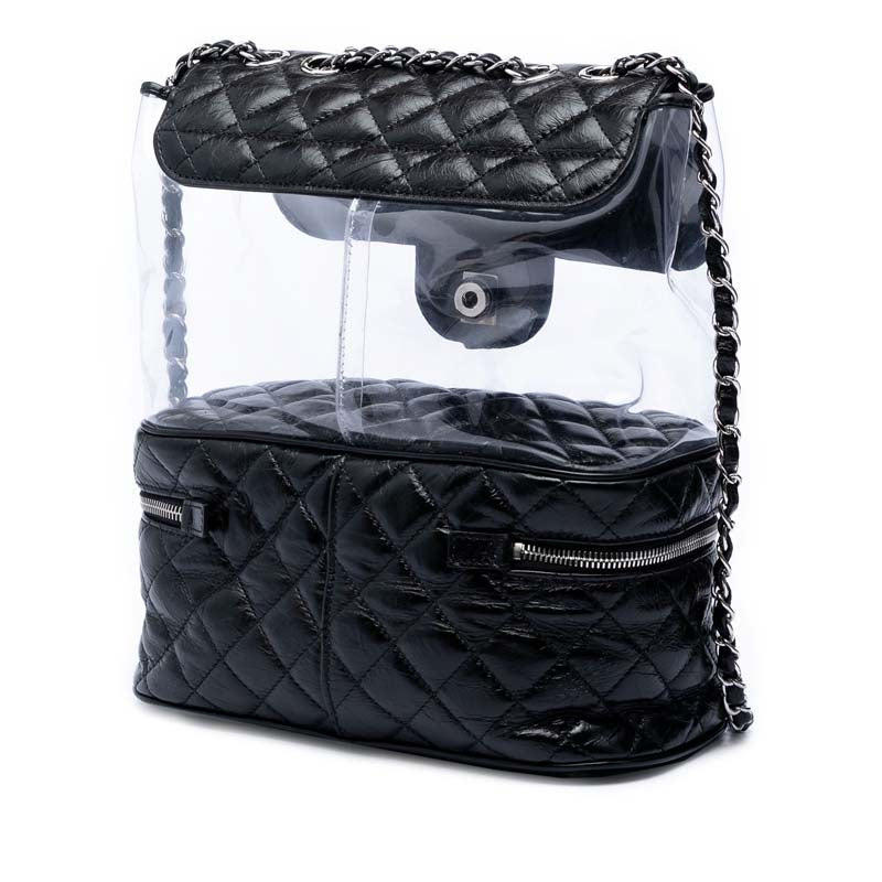 Quilted Lambskin and PVC Aquarium Shoulder Bag