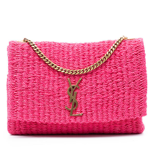 Medium Raffia Monogram Kate Crossbody