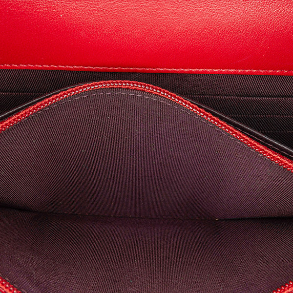 Lambskin Elegant CC Wallet On Chain