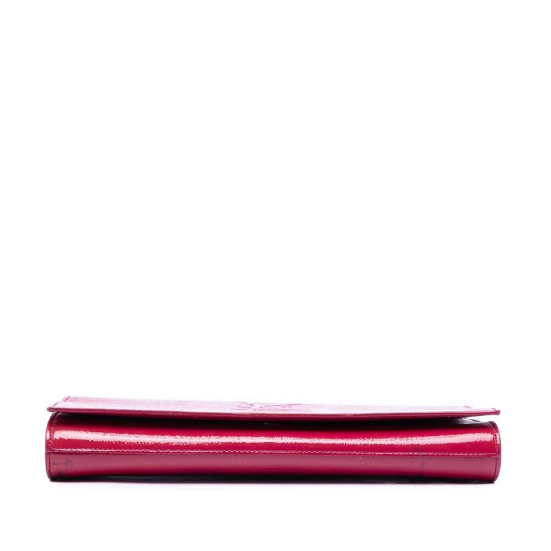 Large Textured Patent Belle De Jour Clutch