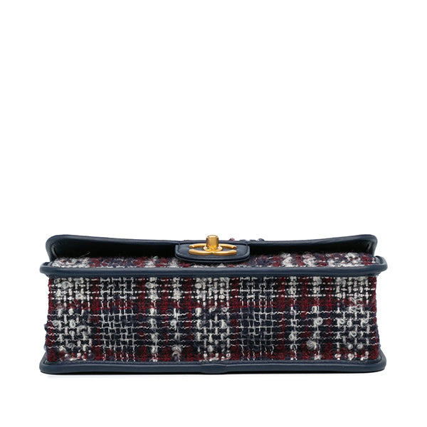 Small Tweed School Memory Top Handle Flap