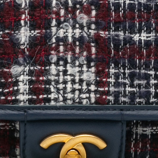 Small Tweed School Memory Top Handle Flap