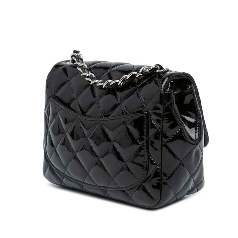Mini Square Classic Patent Leather Single Flap