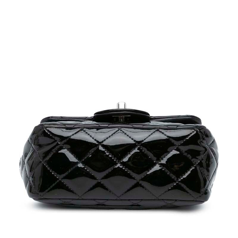 Mini Square Classic Patent Leather Single Flap