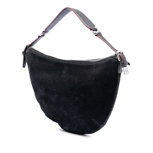 Suede Studded Anagram Hobo