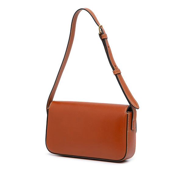 Shiny Calfskin Claude Shoulder Bag