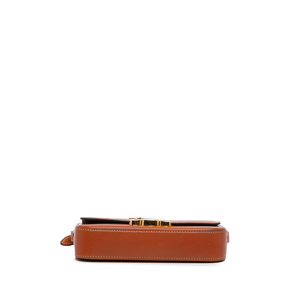 Shiny Calfskin Claude Shoulder Bag