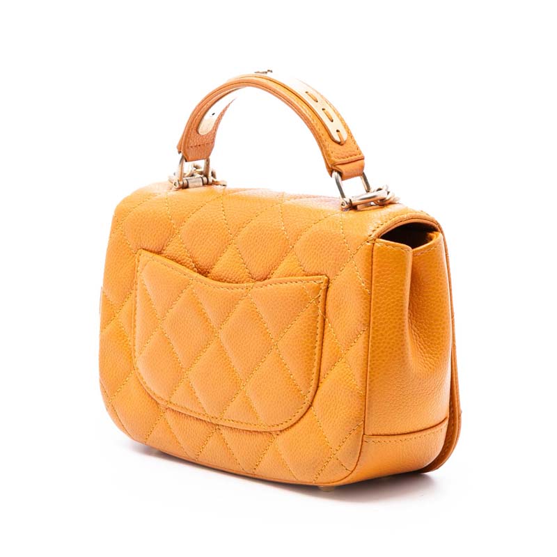 Mini Quilted Caviar Carry Around Flap