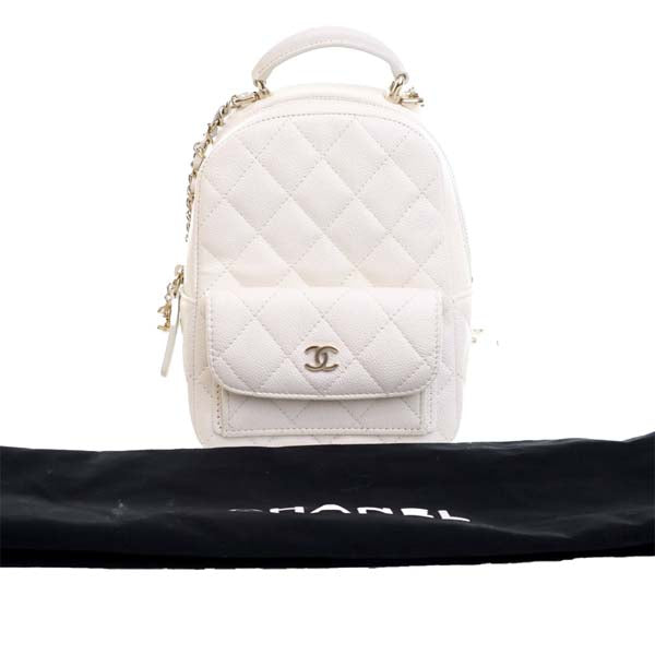 Mini CC Quilted Caviar Backpack