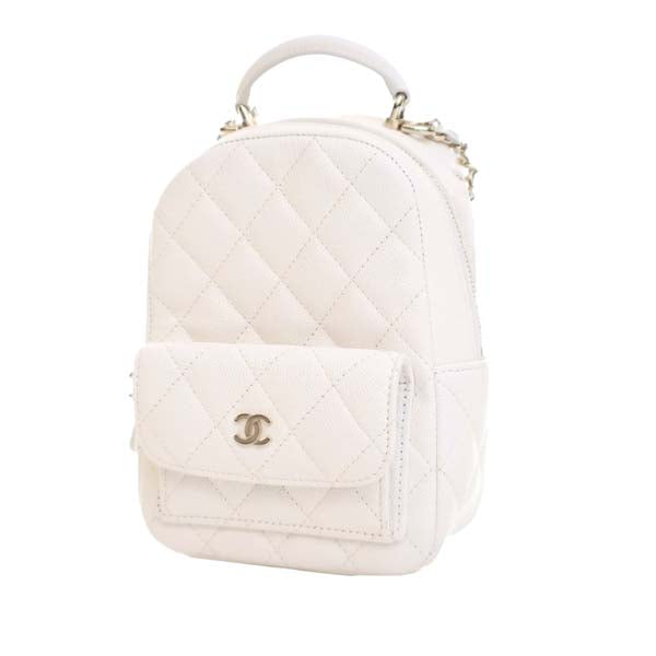 Mini CC Quilted Caviar Backpack