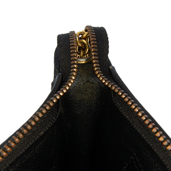 Tricolor Leather Pocket Envelope Zip Crossbody