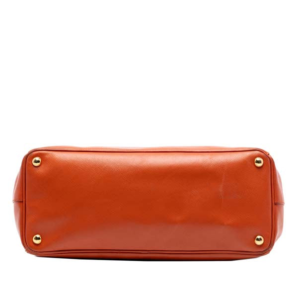 Medium Saffiano Lux Galleria Double Zip Satchel
