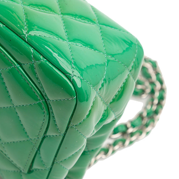 Mini Square Classic Patent Single Flap