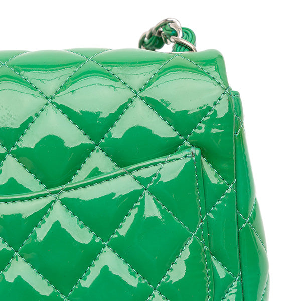 Mini Square Classic Patent Single Flap