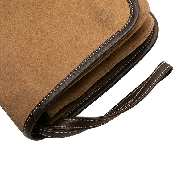 Suede Anagram Clutch