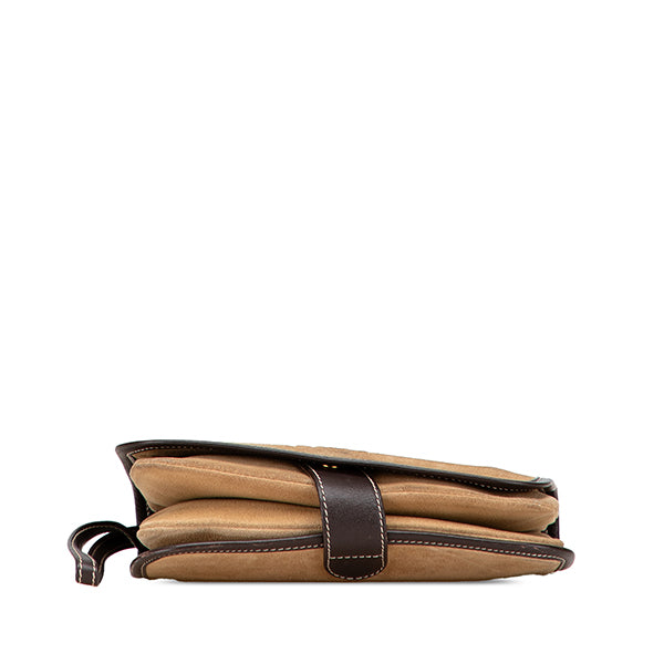 Suede Anagram Clutch